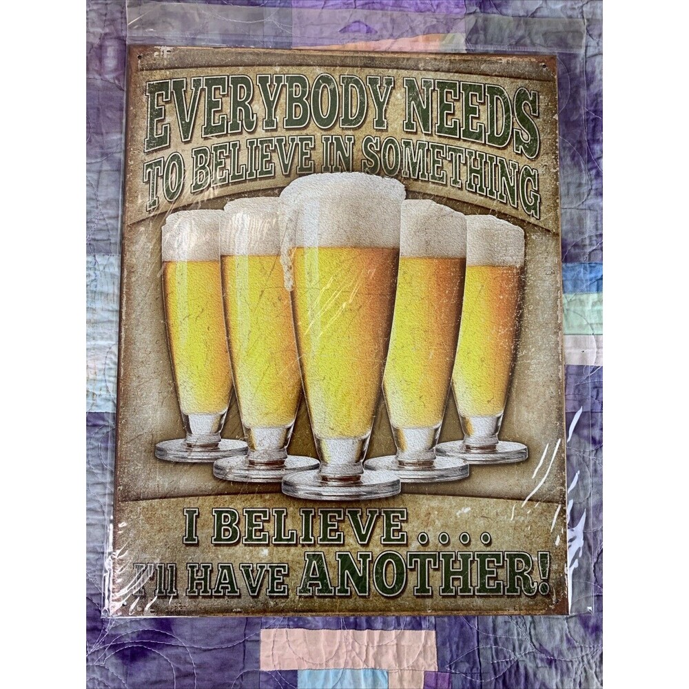 I’ll Have Another Beer Metal Sign 12.5x16 Garage Bar Man Cave Decor Humor Funny